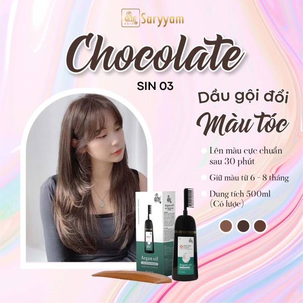 Dầu gội đổi màu tóc Sinhair Chocolate (Chai 500ml)