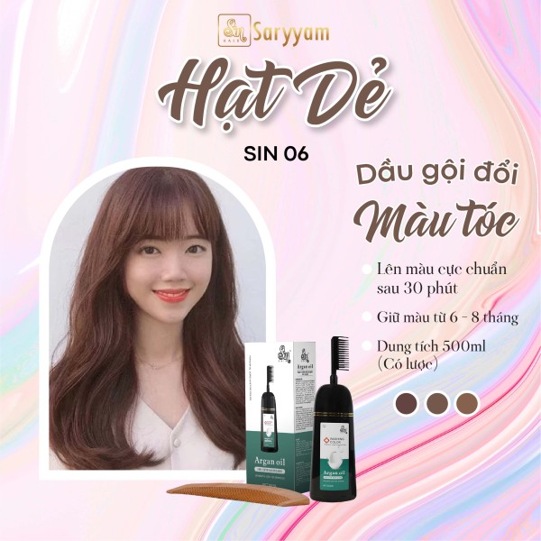 Dầu gội đổi màu tóc Sinhair Nâu Hạt Dẻ(Chai 500ml)