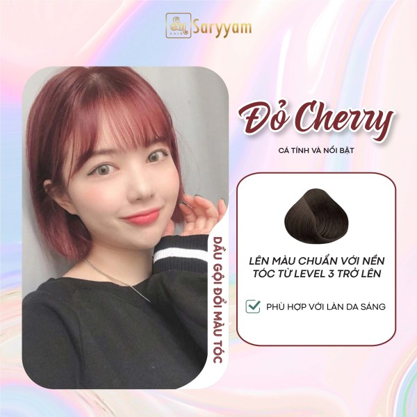 Dầu gội đổi màu tóc Sinhair Đỏ Cherry (Chai 500ml)