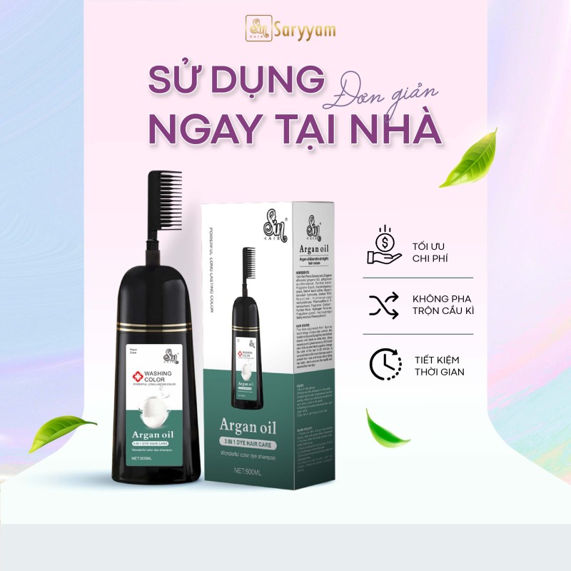 Dầu gội đổi màu tóc Sinhair Xanh Đen (Chai 500ml)